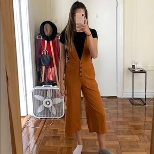 Never worn! Burnt orange overalls